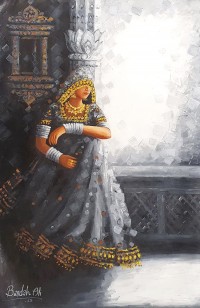 Bandah Ali, 24 x 36 Inch, Acrylic on Canvas, Figurative-Painting, AC-BNA-178